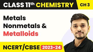 Metals Nonmetals and Metalloids  Classification of Elements  Class 11 Chemistry [upl. by Cami830]