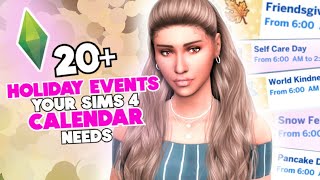 20 MUST HAVE Holiday Traditions amp Calendar Mods YOU NEED in 2023 📅   LINKS  The Sims 4 [upl. by Isidoro]