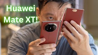 Huawei Mate XT HandsOn TriFold with Flagship Camera [upl. by Vedetta]