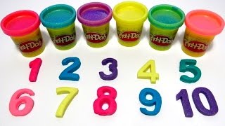 Учим цифры от 1 до 10 на английском языке с пластилином PlayDoh Счёт от 1 до 10 на английском [upl. by Bertero]