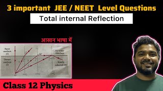 Lec 15  important JEE  NEET Level Questions on Total internal Reflection  Class 12 Physics [upl. by Vina]