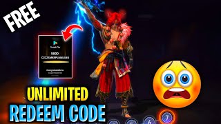 REDEEM UNLIMITED REDEEM CODE 🤑🤑 [upl. by Solly]