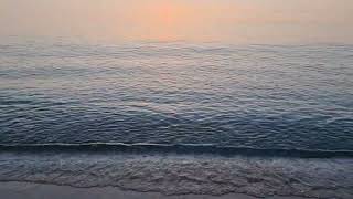 Sea waves splashing on sandy beach at sunrise FREE STOCK VIDEO [upl. by Anul]