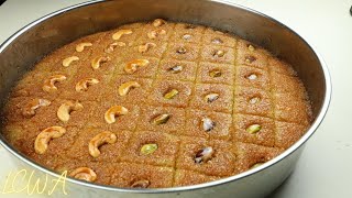 How to Make Namoura  Middle Eastern Dessert [upl. by Vassaux]