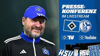 RELIVE PRESSEKONFERENZ MIT STEFFEN BAUMGART I HSV vs FC Schalke 04 I 13 Spieltag [upl. by Neelloj]