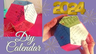 Diy Calendar 2024How to make a desk calendar Diy Paper craft for school project [upl. by Danialah]