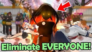 ELIMINATING the WHOLE SCHOOL in SECONDS New Powers make Yandere Simulator EASY Black HoleChan [upl. by Crescin837]