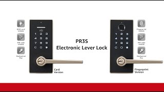 【 Kwikset】 PR3S3in1 Electronic Lever LockFingerprint version  Card versionUser Manual [upl. by Still]