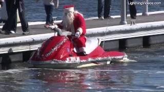 Santa Clause Arrives on a Jet Ski [upl. by Anirehtac]