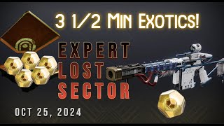 Bringing Back The ARBALEST on Todays Expert Lost Sector  Destiny 2 Oct 25 2024 [upl. by Aerbas]