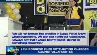 Villafuertes Robredo accuse each other of votebuying [upl. by Gregorio]