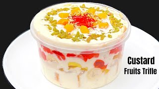 Eid Special Easy Custard Trifle Recipe  Fruit Custard recipe  Super Creamy dessert [upl. by Rhodie69]