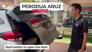 Perodua Aruz Power Boot features [upl. by Atiragram]