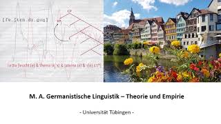 Master Germanistische Linguistik – Theorie und Empirie in Tübingen [upl. by Afatsuom]