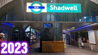 SHADWELL DLR Station at Night 2023 [upl. by Hudis]