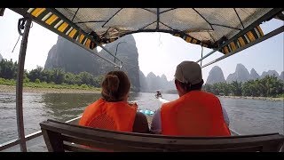 Bamboo Rafting down the Li River  China  Sept 2017 [upl. by Noonan]