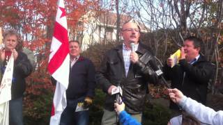 Yvon Godin lors de la manifestation contre la réforme de lassuranceemploi [upl. by Pierro578]