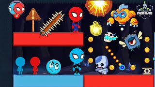 Stick World  Red Blue Journey Part 6 Red amp Blue Spiderman Skin  MGIF  Gameplay WFG [upl. by Gae]