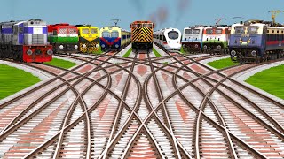 All Trains Locomotive Indian Railways Station  Train Crossing 3d Gameplay BeamNG Driver NTG [upl. by Ainomar766]