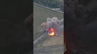 HIMARS destroy a whole column of Russian armoured vehicles warinukraine shorts himars [upl. by Airelav]