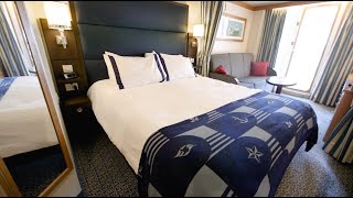 Disney MagicDisney WonderDeluxe Oceanview Stateroom with Navigator’s Verandah  Disney Cruise Line [upl. by Hukill]