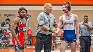 150 – Ethan Essick G of Oswego IL vs Donte Hudson R of Glenbard East IL [upl. by Hitoshi]