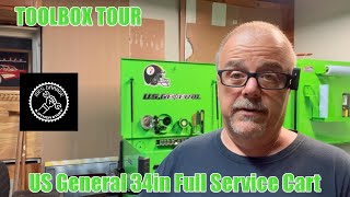 Toolbox Tour  US General 34in Full Service Cart harborfreight usgeneral [upl. by Asemaj576]