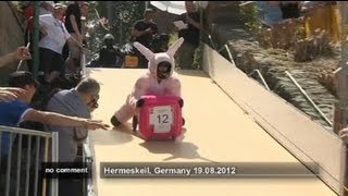 Rubbish bin racing in Germany [upl. by Haziza801]