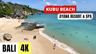 BALI INDONESIA 🇮🇩 4K AYANA RESORT BALI — Kubu Beach — Walking Tour [upl. by Drahsir]