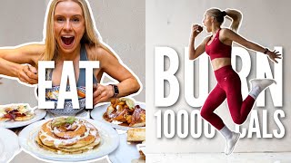 Eat 10000 Calories amp Burn it Off in 24 Hour Challenge [upl. by Asaert]