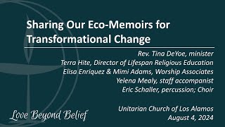 Sharing Our EcoMemoirs for Transformational Change [upl. by Butta]