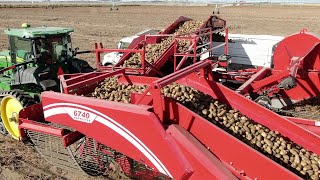 Idaho Potato Harvest Featuring NEW Spudnik 6740 Combine with Holding Tank  Holm Farms Roberts ID [upl. by Chelton]