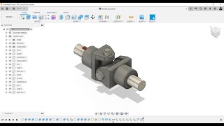 Universal Joint Assembly using Fusion 360 [upl. by Akialam]