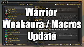 Phase 4 Sod Warrior Weakaura Macros Update [upl. by Rammaj]