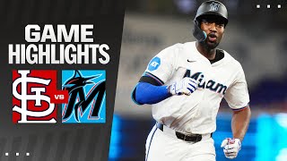 Cardinals vs Marlins Game Highlights 61924  MLB Highlights [upl. by Aneem]