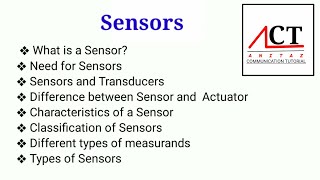 Sensors  What Is Sensor [upl. by Akehsal]