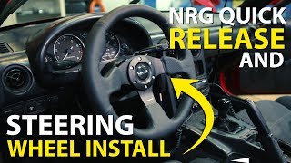 Complete Install Guide NRG Quick Release and Steering Wheel WITH WORKING HORN Miata  NA NB NC ND [upl. by Perice347]