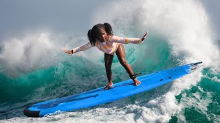 Surprising Tyanna with Surf Lessons [upl. by Irtimed]