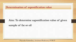 Determination of Saponification value [upl. by Chemush]