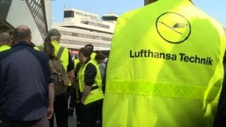 Strikes ground most Lufthansa flights Monday [upl. by Yi]