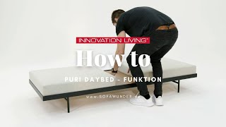 HOW TO Daybed PURI von Innovation®  Bettfunktion erklärt  Sofawunderde [upl. by Edith387]