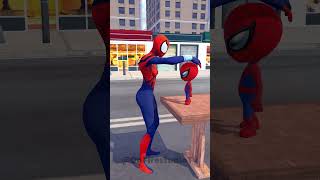 Spiderman Song Funny Animation with Batman and Hulk shorts comedy animation funnyvideos [upl. by Suirtemid]