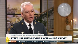 Ryska upprustningens påverkan på kriget ”För Putin är det bra att …  Nyhetsmorgon  TV4 amp TV4 Play [upl. by Puett]