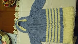 DIY Baby Schlafsack Strickenbaby sleeping bag knitTEIL 1Tutorial Handarbeit [upl. by Siloa]