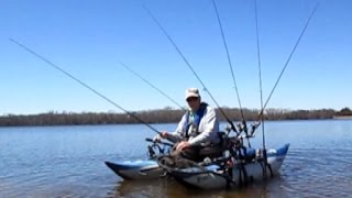 Early Spring Pontoon Bass Fishing with Two CastMate Systems [upl. by Miquela]