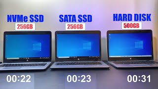 NVME SSD VS SATA SSD VS HDD [upl. by Zampino]