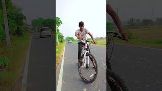 How to fast wheelie on mtb cycle reaction 😱viral shortsvikash cycling [upl. by Soalokin397]