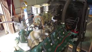 1950 Ford Flathead 8BA 239 2x2s Isky Super 88 Engine Running [upl. by Enutrof]