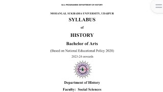 BA1st year history semester 1 syllabus 202324MLSU History of India From Earliest Times to 750 [upl. by Eilrebma270]