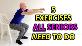 5 Essential Exercises For Seniors Over 60 [upl. by Harilda816]